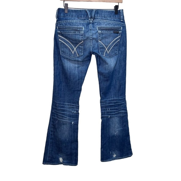 Y2K William Rast Distressed Flare Jeans Size 28 - Picture 7 of 16
